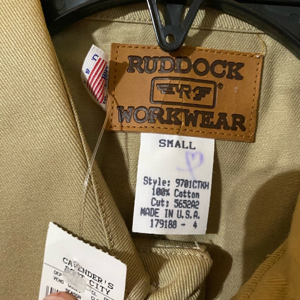 Ruddock Mens Work Shirt Khaki Size Small - Picture 3 of 3